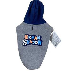 Youly The Comic Pet Dog Hoodie XXS Gray & Blue 9-11 Inches